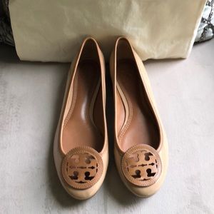 Tory Burch Nude Patent Ballet Flats
